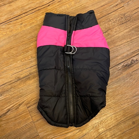 Other - Small Dog Coat (Tag Says XL) Black/Pink
